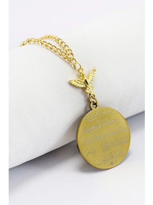 Biuti Anka Kuşu Çelik Ön Allah Ayetel Kürsi Arka Nazar Ayeti Araba Dikiz Ayna Süsü Zincirli