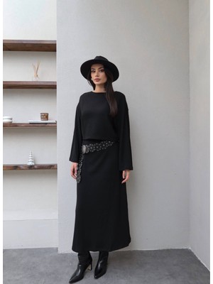 Esra Helvacı Geniş Kol Triko Ikili Takım