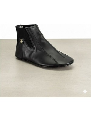 Armüz Nil Mest Yumuşak Düz Çorap Mesti %100 Deri Esnek Örme Detaylı Basic Siyah