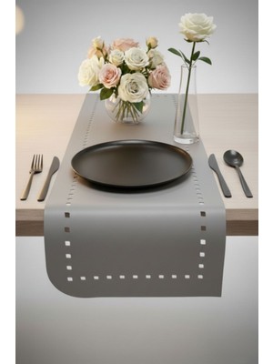 Grand Fine Art 1 Adet Deri RUNNER-40X140 Cm-Deri Masa Örtüsü