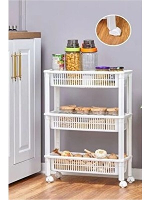Sween Home Tekerlekli 3 Katlı Raf
