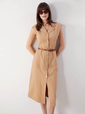 Lc Waikiki Yeni Sezon Beli Kemerli Gömlek Elbise