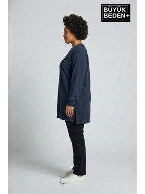 Superlife Kadın Tunik Büyük Beden Ince Sweatshırt SPR26BTK990