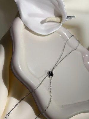 Ezgiarslanatalier Çelik Gümüş Yonca Detay Şahmeran