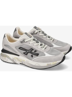 Premiata Erkek Yumuşak Süet Deri Bağcıklı Süper Hafif Dış Taban Gri Sneaker Moerun 7304-GRİ