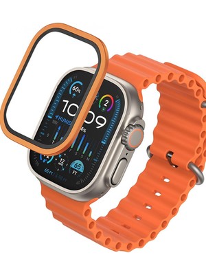 Blueo Apple Watch Ultra 1 / 2 / 3 Uyumlu 49MM Safir Titanyum Saat Ekran Koruyucu