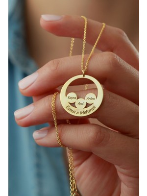 PremiumPort Özel Tasarımlı 925 Ayar Gümüş Üçlü Kalp Kolye, Şık ve Zarif Takı