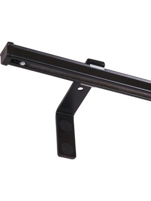 İzen Tekli Metal Rustik (90MM) Metal L Duvar Montaj Ayaklı (19MM) Alüminyum Perde Ray Takımı