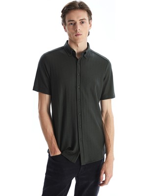 Lc Waikiki Yeni Sezon Regular Fit Kısa Kollu Desenli Poplin Erkek Gömlek