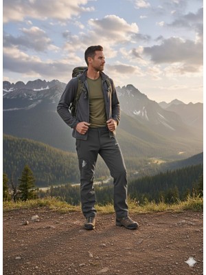 SINWEAR Erkek Kışlık Içi Polar Su Itici Rüzgar Geçirmez Outdoor Softshell Pantolon