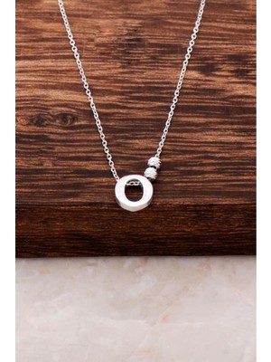 PremiumPort O Harfli Zarif Gümüş Kolye 3827, Şıklığa Özel Tasarım