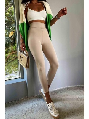 Stelol Kadın Yüksek Bel Içi Şardonlu Fırsat Ürün Toparlayıcı Tayt