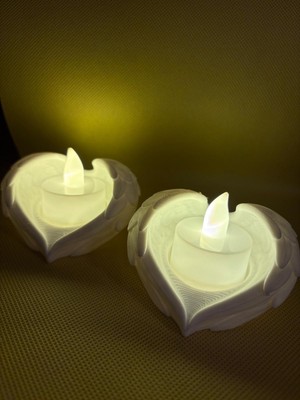 3D Boyuthane Melek Kalp Mumluk