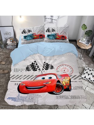 Hediyechy Şimşek Mcqueen Temalı Çift Kişilik Nevresim Takımı