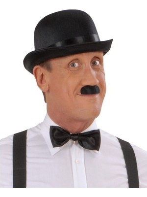 DS LLC Ieg™ Charlie Chaplin Stil Yetişkin Şapkası – Siyah Melon Parti Şapkası DSLLCRS-ETIEG34