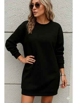 Stelol Kadın Uzun Kollu Bisiklet Yaka Iki Iplik Elbise