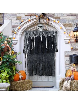 DS LLC Ürpertici Kuru Kafa Korku Hayalet Saçaklı Dekor 90X50 cm (4887)