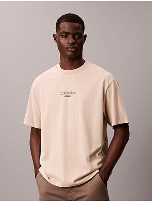 Calvin Klein Erkek Ss Relaxed Fit Grafik Detaylı T-Shirt