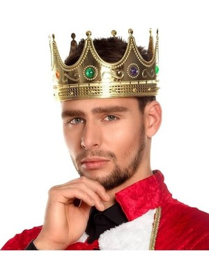 DS LLC Ieg™ Altın Renk Yetişkin Çocuk Uyumlu Kral Tacı 60 cm DSLLCRS-ETIEG34