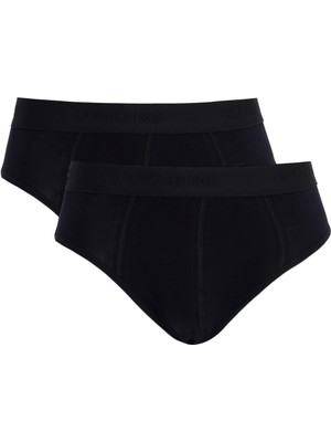 Tudors Erkek 2'li Paket Likralı Bambu Siyah Slip Külot