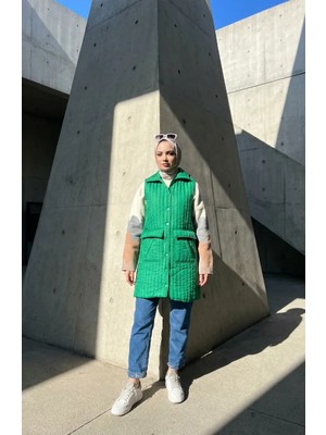 Kapitone Yelek 71152-05 Yeşil