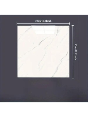 DS LLC Ieg™ Beyaz Mermer Desenli Alüminyum Plastik Duvar Sticker DSLLCRS-ETIEG34