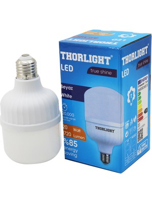DS LLC Thorlıght 20W E27 Torch T-Shape Beyaz LED Ampul T-20B (4887)