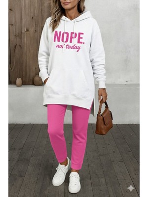 Stelol Kadın Uzun Kollu Kapşonlu Bağcıklı Viskon Iki Iplik Sweat