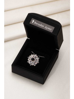 PremiumPort 925 Ayar Gümüş Lotus Çiçek Işıklı Kolye, Sevgi ve Zarafet Simgesi