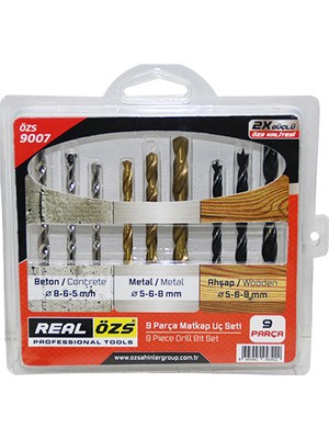 DS LLC 9 Parça  Matkap Ucu Seti Beton - Metal - Ahşap - 5-6-8mm (4887)