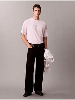Calvin Klein Erkek Ss Relaxed Fit Grafik Detaylı T-Shirt
