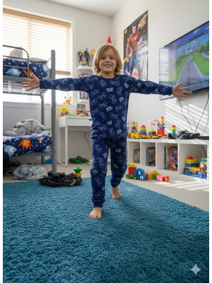 Isobel %100 Pamuk Joystick Baskılı Erkek Pijama Takımı