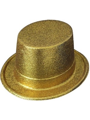 DS LLC Ieg™ Altın Renk Uzun Plastik Simli Parti Şapkası DSLLCRS-ETIEG34