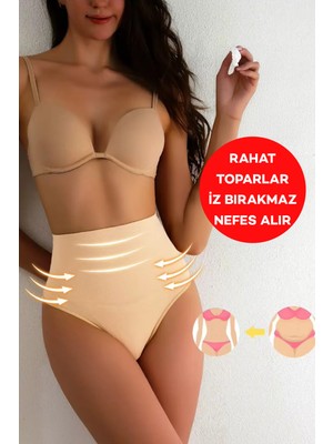 Kayoubi Kadın Yüksek Bel Göbek Karın Toparlayıcı Inceltici Şekillendirici Slip Külot Korse