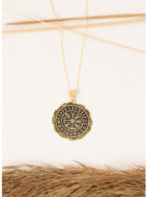 PremiumPort 925 Ayar Viking Rün Gümüş Kolye, Zarif ve Şık Tasarım