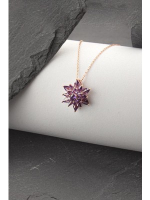 PremiumPort Gümüş Lotus Çiçeği Şık Kolye, Zarif ve Modern Takı Tasarımı