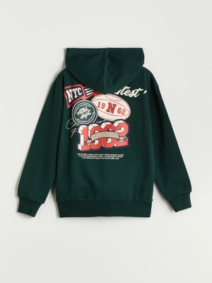 Lc Waikiki Yeni Sezon Kapüşonlu Chicago Baskılı Erkek Çocuk Sweatshirt