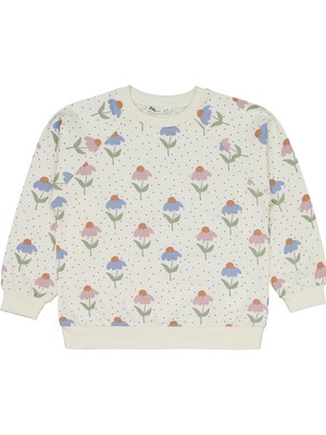 Civil Girls Puanlı Çiçek Desenli 6-9 Yaş Eşofman Takımı - Yeşil 9-10 Yaş