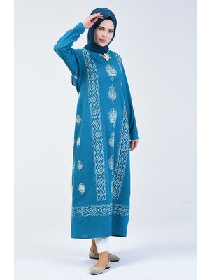 Şile Bezi Uzun Tunik 0062-05 Turkuaz
