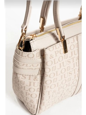 Just Polo Kilit Detaylı Gold Aksesuarlı 4 Bölmeli Kadın Omuz Çantası 2201 Taş
