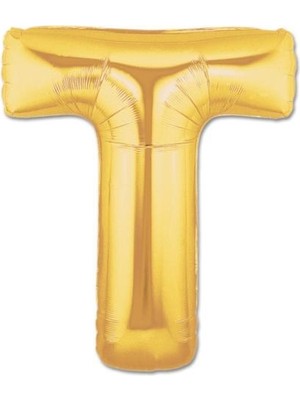 DS LLC Ieg™ T Harf Folyo Balon Altın Renk 40 Inç DSLLCRS-ETIEG34