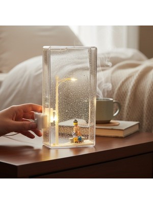 Keyfim Shop Sevgiliye Özel Isimli Romantik Işıklı Kar Küresi Dekor