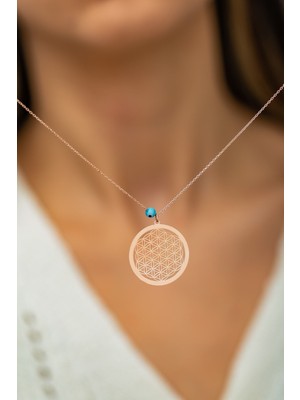 PremiumPort Rose Altın Kaplama Gümüş Nazar Kolye, Şık ve Anlamlı Takı Seçeneği