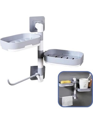 DS LLC Çoklu Sabun Tutucu Fonksiyonel Banyo Sabunluk (4887)