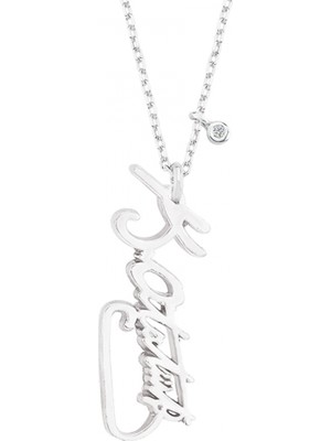 PremiumPort Parlak Gümüş Atatürk Imza Kolye, Zarif Takı, Şık Hediye