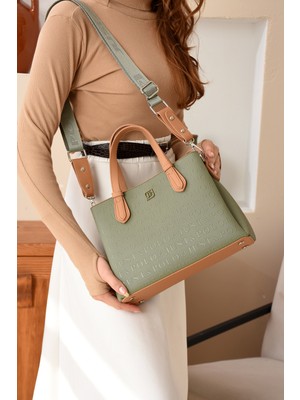 Pratik ve Şık Çok Bölmeli Tasarım - Just Polo Kadın Çantası 4113 Yeşil