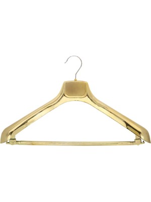 Plastik Elbise Askısı Gold Altın Renk 45 cm 5 Adet Ceket Askısı,takım Elbise Gold Altın Plastik Askı, One Size