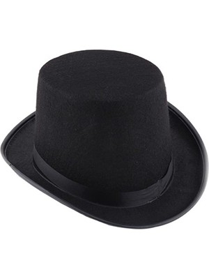 DS LLC Ieg™ Siyah Keçe Sihirbaz Fötr Şapka 12 cm DSLLCRS-ETIEG34
