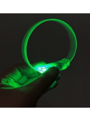 DS LLC Ieg™ 3 Modlu Pilli LED Işıklı Esnek Parti Bilekliği Yeşil DSLLCRS-ETIEG34