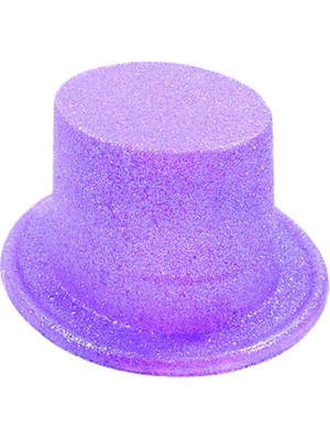 DS LLC Ieg™ Floresan Mor Renk Simli Uzun Fötr Melon Şapka 12 cm DSLLCRS-ETIEG34